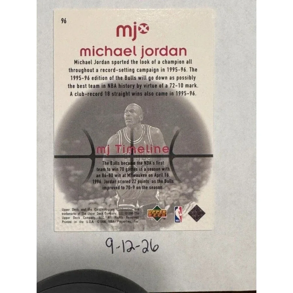 Michael Jordan 1998 Upper Deck MJx Timeline 2nd Half